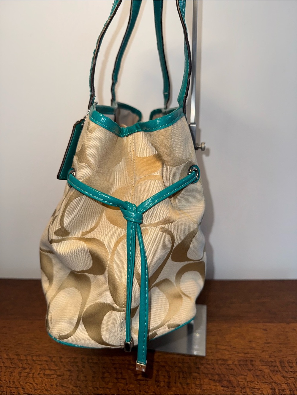 Coach Vintage Signature Stripe Carryall Tote Bag w/2 Hang Tags - Picture 2 of 16